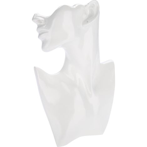 Collier support pour boucles d'oreilles tête de Mannequin buste support modèle boutique bijoux présentoir blanc (1/5)