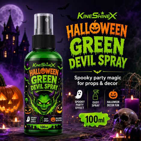 KineShineX Halloween Green Devil Spray 100ml Partydekor-Atmosphärenspray für Horror-Themen