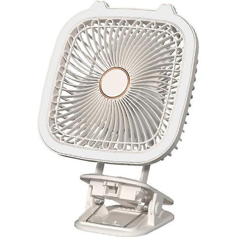 Petit ventilateur à pince, 3 vitesses, USB, lumière, flux d'air puissant, silencieux. (1/4)