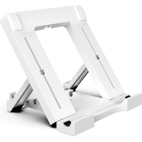Support Tablette/Téléphone, Universel Multi-Angle Réglable Support pour Mobile 7-11 '' et Tablette (Blanc) (1/5)