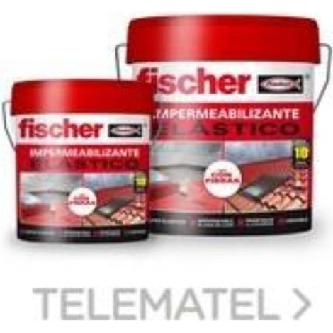 Impermeabilizante Base Agua 4L Blanco Con Fibras Fischer