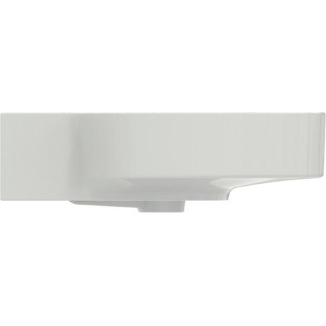 Lavabo Linda-X sans trop-plein avec vidange, 600x500x135 mm, poli, blanc