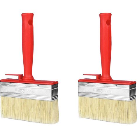 2 Pièces Pinceaux Plats, Ensemble Pinceaux Murs Plafonds Pinceaux Base D'Huile Pinceau pour Peinture Murale Set de Pinceaux Meubles Muraux pour Mur, Meubles, clôture, Bois (1/5)