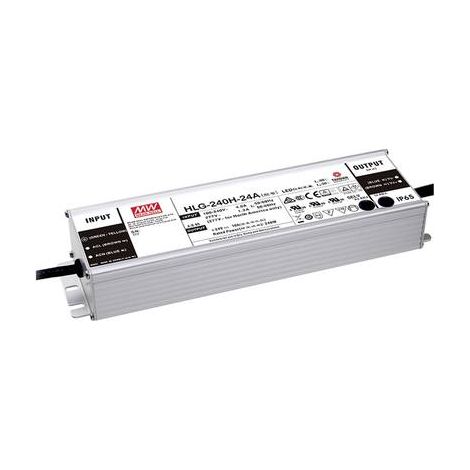 MEAN WELL HLG-240H-24AB DRIVER DE LED À TENSION CONSTANTE 240 W 5 - 10 A 22.4 - 25.6 V/DC DIMMABLE, FONCTION DIMMEUR 3 EN 1, RÉG
