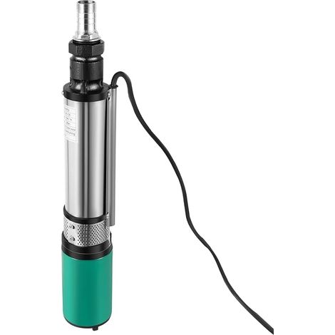 Pompe solaire immergée 24 V CC 320 W, pompe submersible 5 m³/h, pompe de puits, pompe à eau, pompe de jardin, diamètre de sortie : 25 mm, vitesse du moteur : 5000 tr/min (1/5)