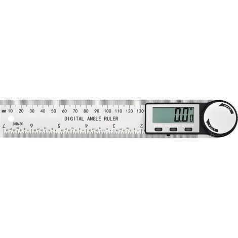 Rapporteur d'angle numérique, règle d'angle numérique en acier inoxydable de 400 mm avec grand écran LCD pour le travail du bois et la construction