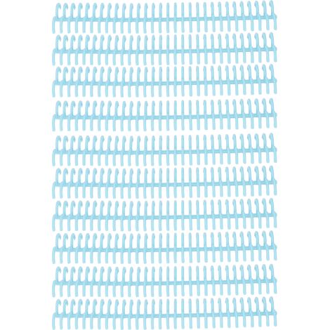 10 Anneaux de reliure plastique transparents bleus, 30 trous Ø22mm, résistants à l'usure, pour feuilles libres (1/5)