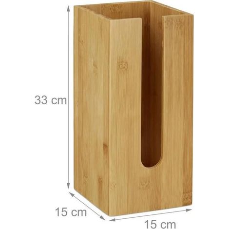 Porte-Rouleau - Bambou - Pour 3 Rouleaux De Papier Hygiénique - Salle De Bain - 33x15x15 Cm (1/4)