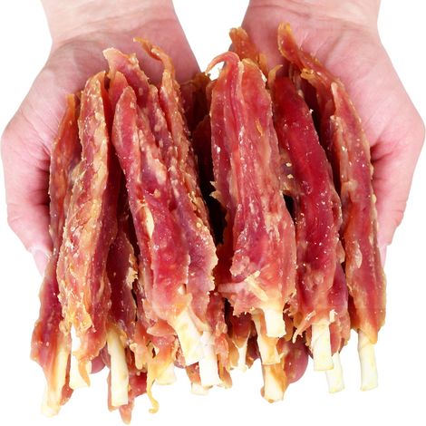 Snack per cani, filetto d'anatra su stecco Hau&Miau 500g (1/2)