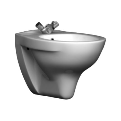 Wand-Bidet aus glänzend weißer Keramik – Eneo