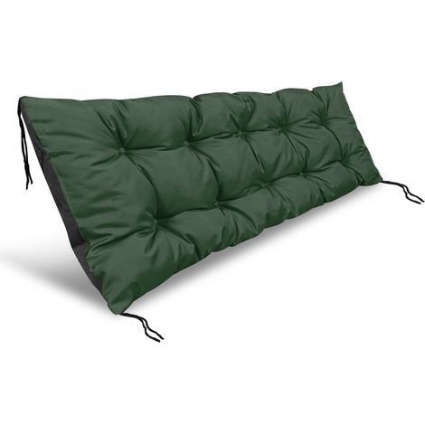 Cuscino da giardino 100x50 cm per panchina, altalena, pallet, impermeabile, verde