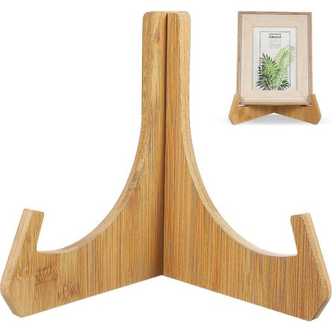 Présentoir à assiettes en bois, chevalet, support photo, décoration de table, porte-assiettes décoratif (1/5)