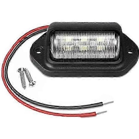 1 jeu de 6 LED blanches pour éclairage de plaque d'immatriculation de voiture (SUV, camion, remorque, fourgonnette) (1/5)