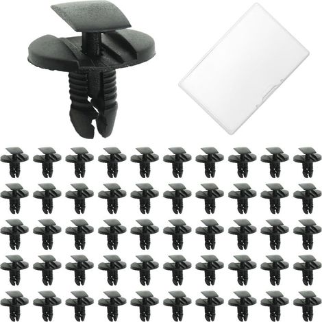 50 Pcs Clips de Fixation Parechocs, Rivets en Plastique Attaches, Garde-Boue Rivets Clips de Retenue, Clips de Fixation Voiture, Clips Voiture pour Auto Panneaux Garniture avec Citroen Peugeot (1/5)