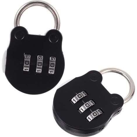 Set di 2 lucchetti a combinazione per armadietti, piccoli lucchetti con codice per valigie, cassette degli attrezzi, porte scorrevoli, recinzioni e ante di armadi (1/5)