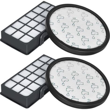 Filtres HEPA pour Rowenta X-Trem Power Cyclonic RO6984EA RO6941EA RO6963EA RO6921EA RO6971EA RO6993EA (Modèle RO69XX) Aspirateurs, Filtre de Rechange Accessoires ZR006001 (Lot de 2) (1/5)
