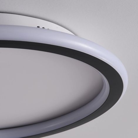 LED-Deckenleuchte, flach, 24 W, Kaltweiß 6000 K, 2700 lm, moderne, ultradünne, runde, schwarze Deckenleuchte Ø 30 mm für Wohnzimmer, Küche, Esszimmer, Flur, Zuhause, Büro, Außenbereich, Veranda (1/2)