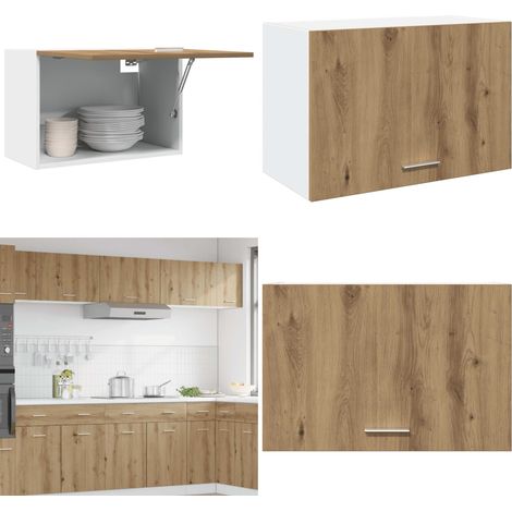 vidaXL Hängeschrank Artisan-Eiche 60x31x40 cm Holzwerkstoff (1/5)