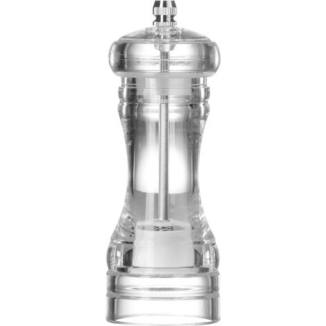 Pfeffermühle aus Acryl, transparent, Durchm. 50 x 140 mm – Hendi 469644