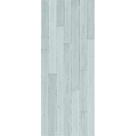 Panneau mural douche en alu-composite VIPANEL - Bois Décor Bois Peint Blanc - Finition Mat Perle - 100x255cm (1/5)
