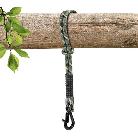 Sangle de Fixation Hamac Balançoire, 65cm Corde de Suspension Réglable avec Mousqueton, Charge Lourde pour Arbre, Convient pour Hamac, Balançoire Jardin, Yoga et Sac de Sable,453KG (1/5)