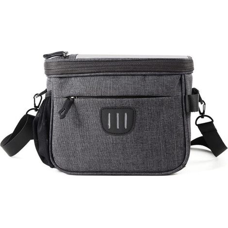 Sacoche Vélo Guidon Étanche Sac de Cyclisme écran Tactile Support Téléphone Sac à Bandoulière Amovible Bande (1/5)
