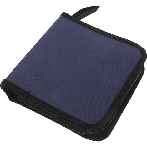 Boîtier de Rangement Portable pour Organiser Vos Disques pour CD et Dvd Capacité 40 Disques en Tissu Oxford Bleu Facile à Transporter (1/5)