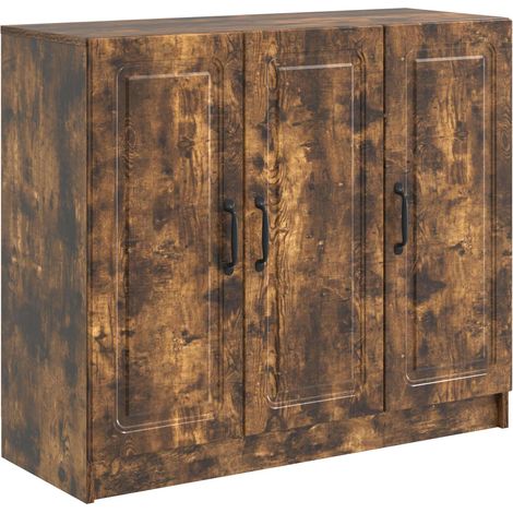 Sideboard Smoked Oak 89 x 34.5 x 77 cm Engineered Wood vidaXL