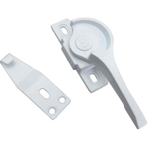Accessoires de verrouillage pour fenêtres coulissantes en plastique et en acier – Verrou en croissant, boucle de verrouillage en alliage d'aluminium pour portes et fenêtres coulissantes classiques (1/5)