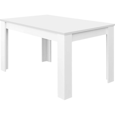 Table de Salle à Manger Extensible, Couleur Blanc Brillant, Dimensions 140 x 78 x 90 cm (1/5)