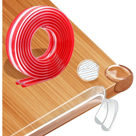 Bande anti-collision transparente pour enfants, emballage de coin et protection de coin respectueux de l'environnement et non toxique, bébé peut mâcher la bande de protection des bords (1/5)