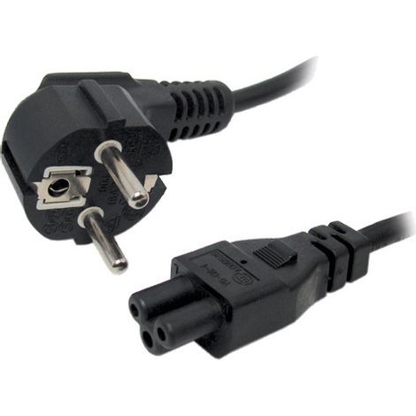 Cordon secteur avec 1 connecteur mâle C5 en trèfle 1,5 m (1/2)