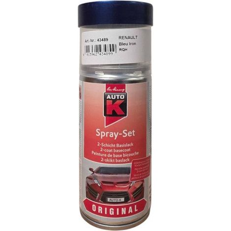 Bombe de peinture pour carrosserie - Renault - RQH Bleu iron - 150 ml - Auto K