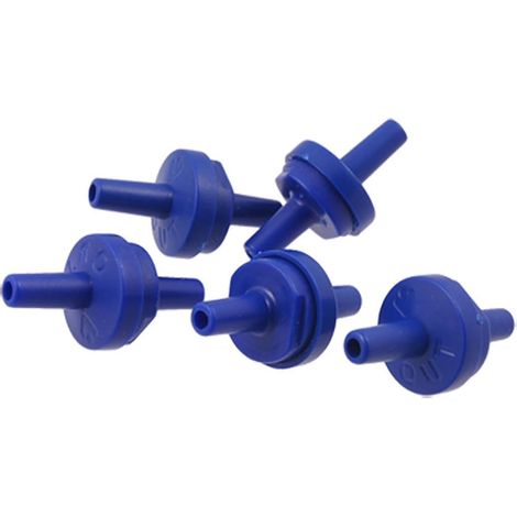 Valve Anti-Retour Pompe À Air Aquarium Bleu 5 Pcs Plastique Couleur Bleu, Matériau Plastique, Taille 3.4x1.8cm, Poids 10g, Usage Poissons, Anti-Refoulement.