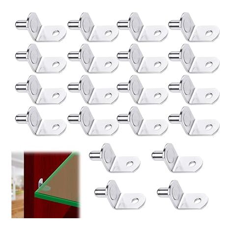 Metal Brackets, L-Shape, for Kitchen Cabinets, Brackets and Brackets for Shelf Brackets, Iron Shelves, 5 mm (1/5)