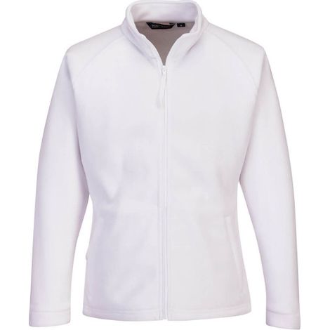 Polar corporativo para mujer suave tejido de Poliéster en colores corporativos PORTWEST F282 M Blanco
