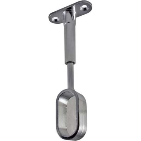 CONFEZIONE DA 2 PEZZI - SUPPORTI CIECHIPER TUBO OVALE PER ARMADI - IN ZAMA CROMATA 30x15MM
