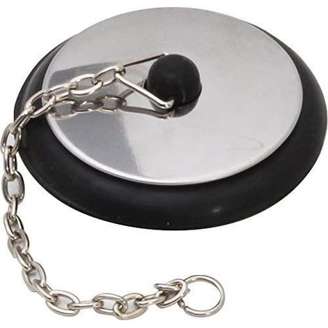 PEDRINI TAPPO PER LAVELLO IN ACCIAIO INOSSIDABILE NERO 6 CM