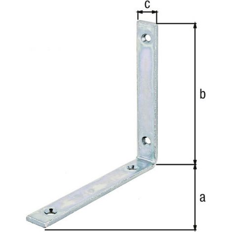 GAH Alberts Balkenwinkel 140x140x20x5mm Stahl roh, gelb galvanisch verzinkt (1/3)