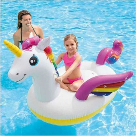 YMYNY Riesige aufblasbare Einhornmatratze für Meer und Pool, 201 x 140 x 97 cm – (1/4)