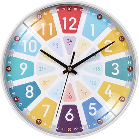 L'horloge murale reste immobile. Horloge analogique pour enfants