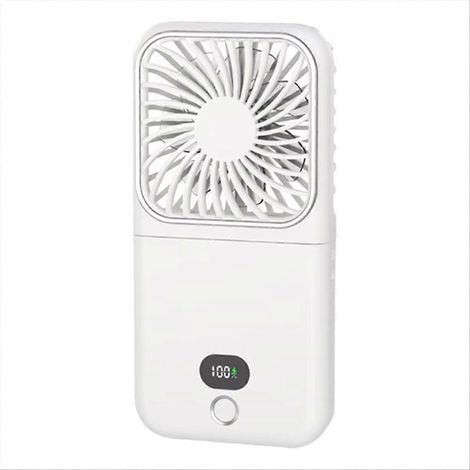 Versatile folding ventilateur avec integrated makeup mirror rechargeable portable de bureau pour voyage et extérieur (1/5)