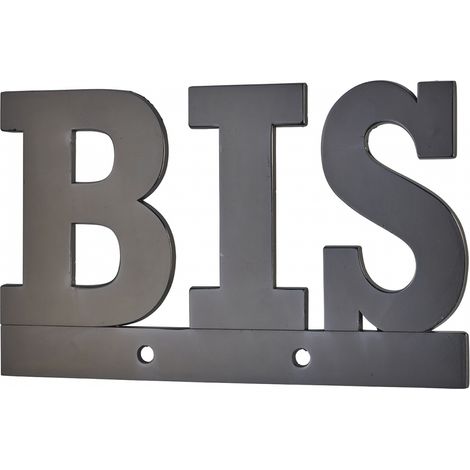 Lettere "BIS" nere, altezza 80 mm, da avvitare – THIRARD (1/4)