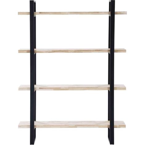 Estantería alta Steve acabado roble nordish- negro, 180 cm(alto) 120 cm(ancho)35 cm(fondo) (1/2)