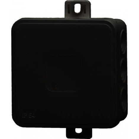 Hermetische Box V6 Duroplast IP54 schwarz-click 85x85x41 ONLINE (1/5)