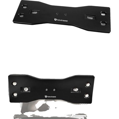Refuerzo inferior, 10 mm de espesor, aluminio macizo, mecanizado CNC, compatible con varios modelos de vehículos de lujo, acabado anodizado. (1/5)