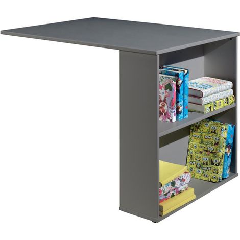 Bureau de Lit Enfant Surélevé "Pino" 94cm Gris (1/3)
