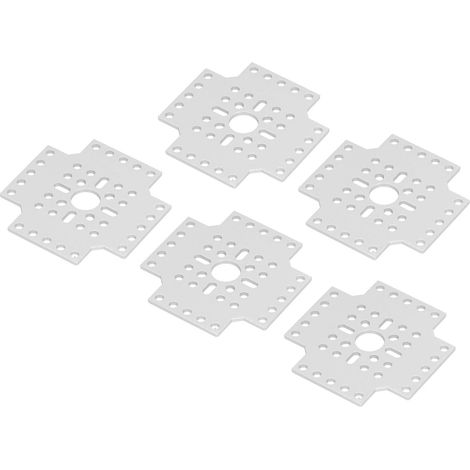 5pcs Supports à Trous en Alliage d'Aluminium Plaques Grille Perforée pour Robots Équipement Technique Angles de Connexion Créatifs (1/5)