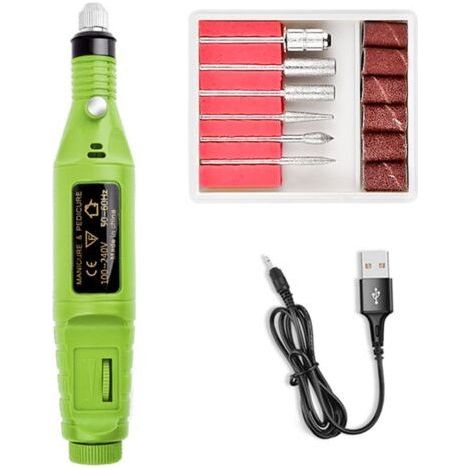 Outil de gravure de stylo de gravure DIY avec ponceuse électrique manivelle polisseur d'armure pour la gravure métal verre cuir bois plastique, vert (1/5)