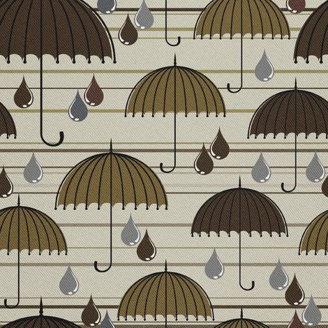 Telas decorativas para exteriores Oxford - motivos de sombrillas bajo la lluvia (1/5)